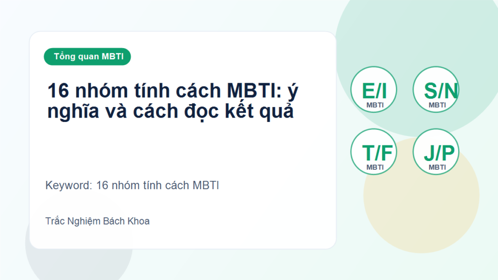 16 nhóm tính cách MBTI: ý nghĩa và cách đọc kết quả - 16 nhóm tính cách MBTI